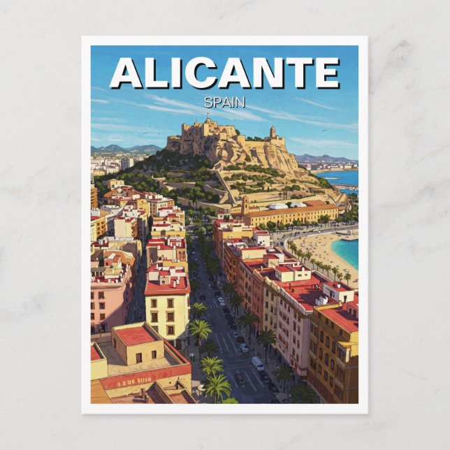 Carte Postale Alicante Espagne Voyage (Devant)