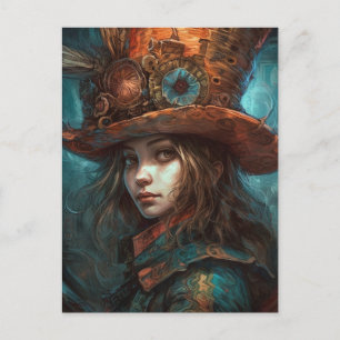 Carte Postale Alice au chapeau
