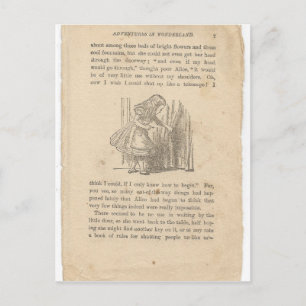 Carte Postale Alice au pays des merveilles, chapitre un, à bas l