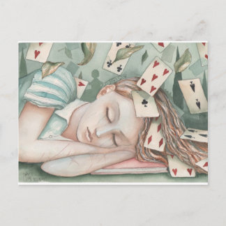 Carte Postale Alice au pays des merveilles dort