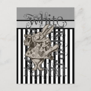 Carte Postale Alice Au Pays Des Merveilles Grunge De Lapin Blanc