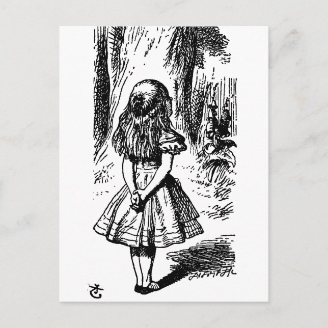 Carte Postale Alice au pays des merveilles - illustration origin (Devant)