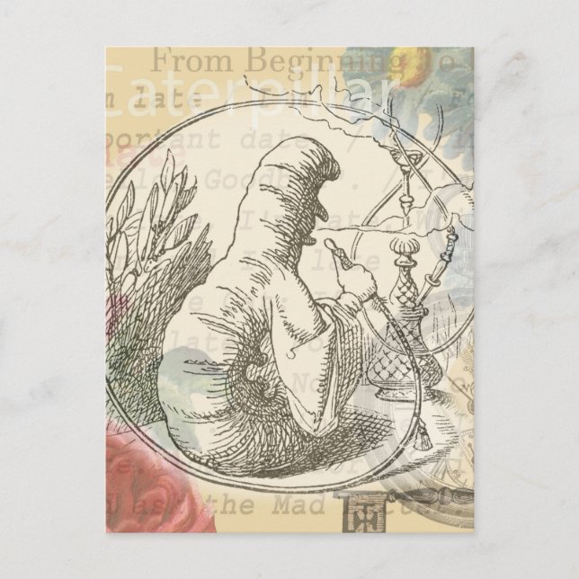 Carte Postale Alice au pays des merveilles La chenille : Tenniel (Devant)