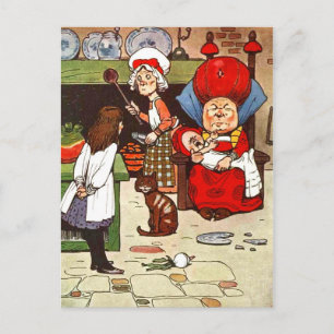 Carte Postale Alice au pays des merveilles : La duchesse avec sa