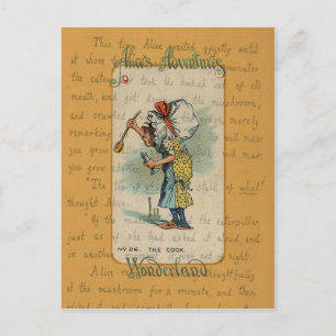 Carte Postale Alice au pays des merveilles : Le cuisinier