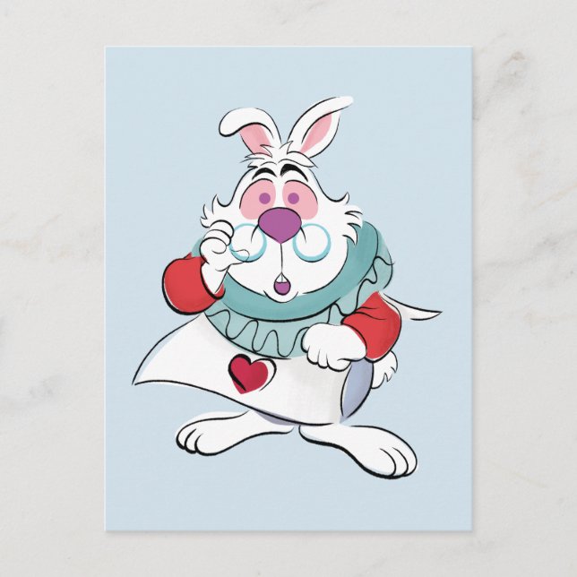Carte Postale Alice Au Pays Des Merveilles | Le lapin blanc (Devant)