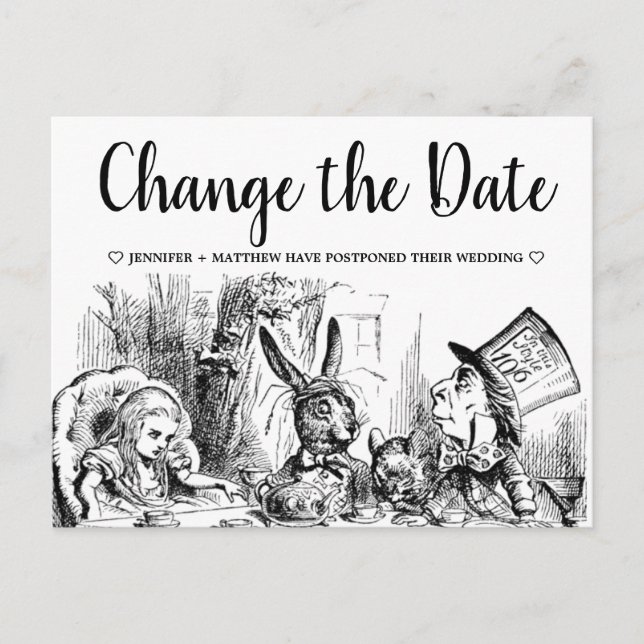 Carte Postale Alice au pays des merveilles Mariage Modifier la d (Devant)