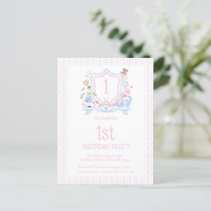 Carte Postale Alice au pays des merveilles Monogram Crest Invita