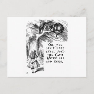 Carte Postale Alice au pays des merveilles - Nous sommes tous fo