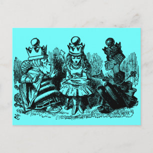 Carte Postale Alice au pays des merveilles Roi et Reine