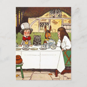 Carte Postale Alice au pays des merveilles : Une Fête De Thé Mad