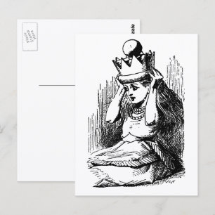 Carte Postale Alice au pays des merveilles vintage, Alice avec l