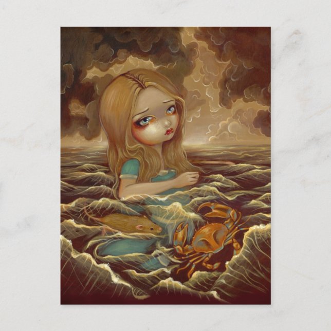 Carte postale "Alice dans le bassin de larmes" (Devant)