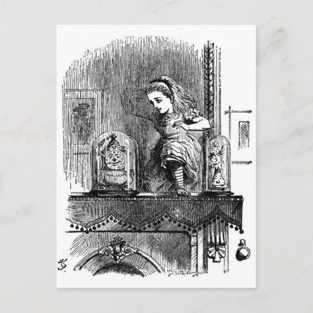 Carte Postale Alice dans un miroir (Devant)