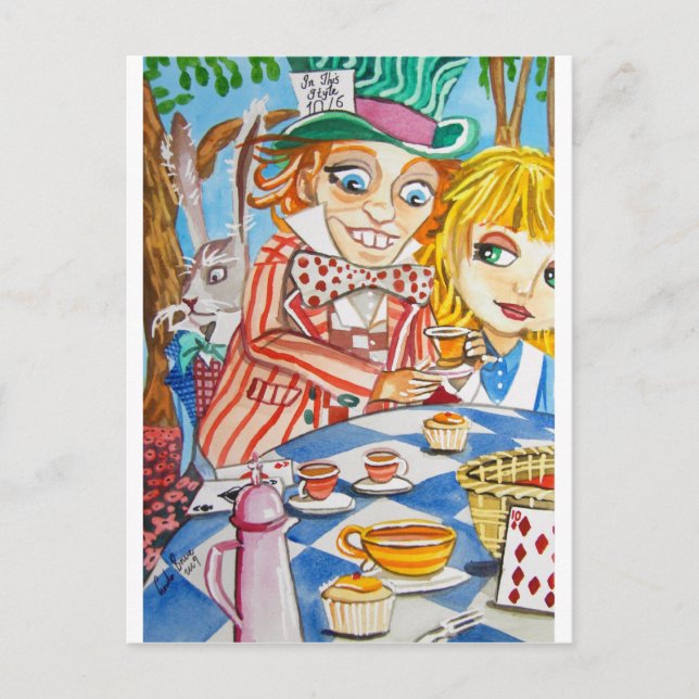 CARTE POSTALE ALICE EN WONDERLAND (Devant)