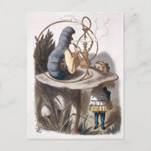 Carte Postale  ALICE et chenille 
