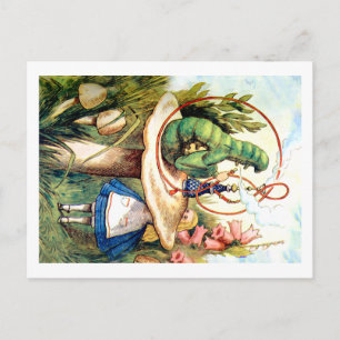 Carte Postale Alice et la Caterpillar au pays des merveilles