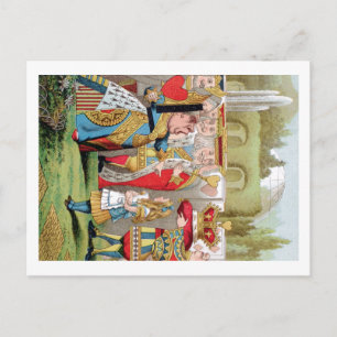CARTE POSTALE ALICE ET LA REINE DES COEURS