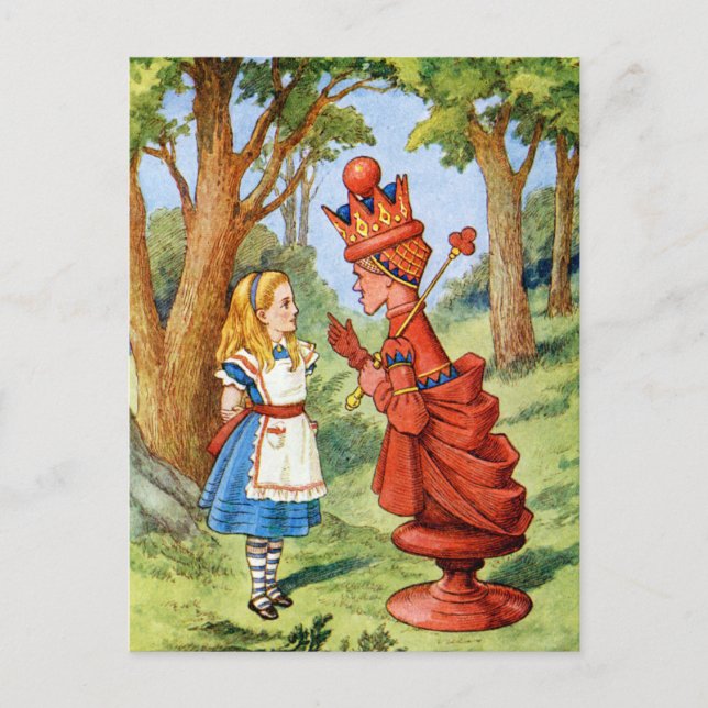 CARTE POSTALE ALICE ET LA REINE ROUGE (Devant)