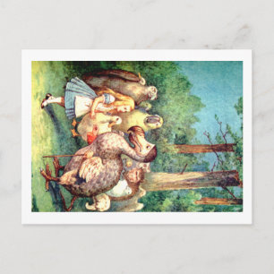 Carte Postale Alice et le Dodo Bird au pays des merveilles
