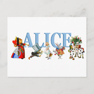 Carte Postale Alice et ses amis au pays des merveilles