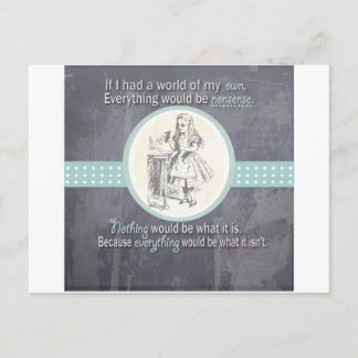 Carte Postale Alice faite sur commande en cadeaux du pays des
