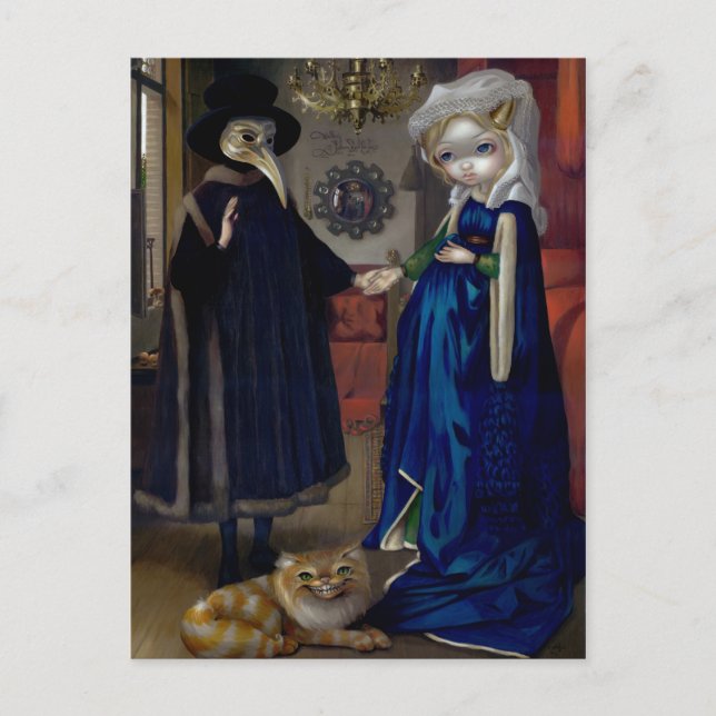 Carte postale "Alice in a Van Eyck Portrait" (Devant)