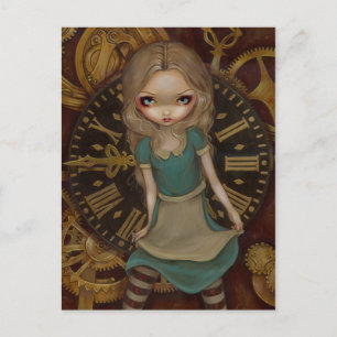 Carte postale "Alice in Clockwork"