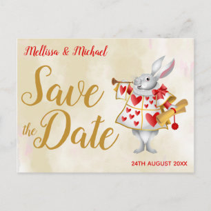 Carte Postale Alice in Wonderland Rabbit Herald Enregistrer la d