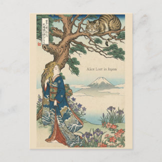 Carte Postale Alice Lost in Japan | Ukiyo-e Mad Journey
