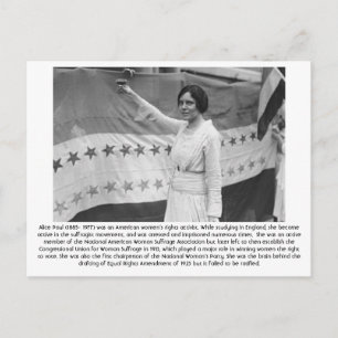Carte Postale Alice Paul - Féministe