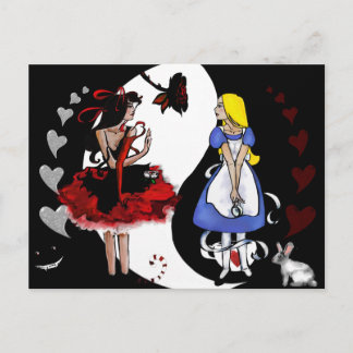 Carte Postale Alice reflété