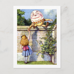 Carte Postale Alice rencontre Humpty Dumpty au pays des merveill