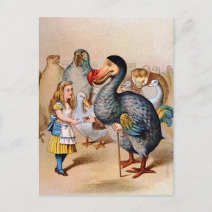 CARTE POSTALE ALICE RENCONTRE L'OISEAU DODO