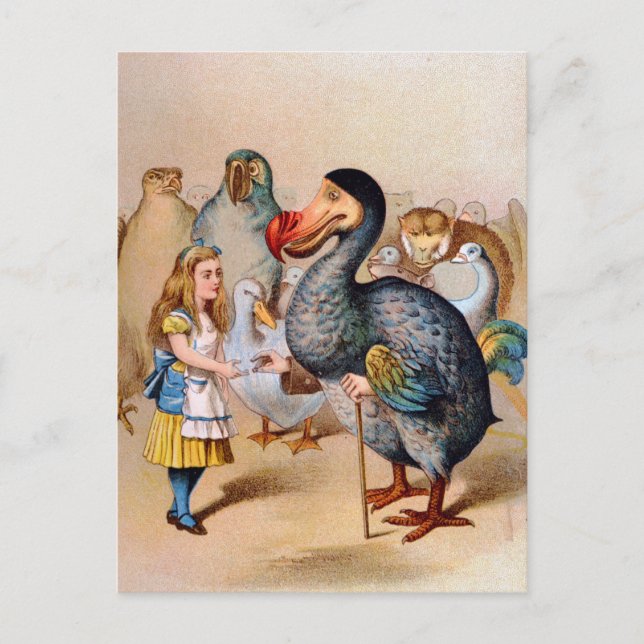 CARTE POSTALE ALICE RENCONTRE L'OISEAU DODO (Devant)