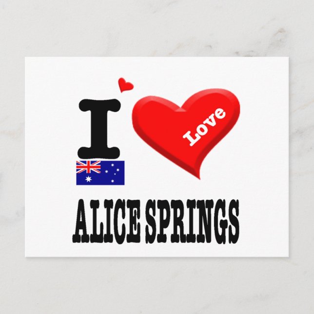 Carte Postale ALICE SPRINGS - I Love - (Devant)