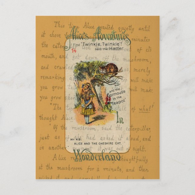 Carte Postale Alice : Twinkle, Twinkle, a dit le Hatter (Devant)