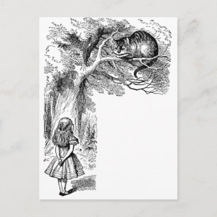 Carte Postale Alice vintage au pays des merveilles, Cheshire Cat