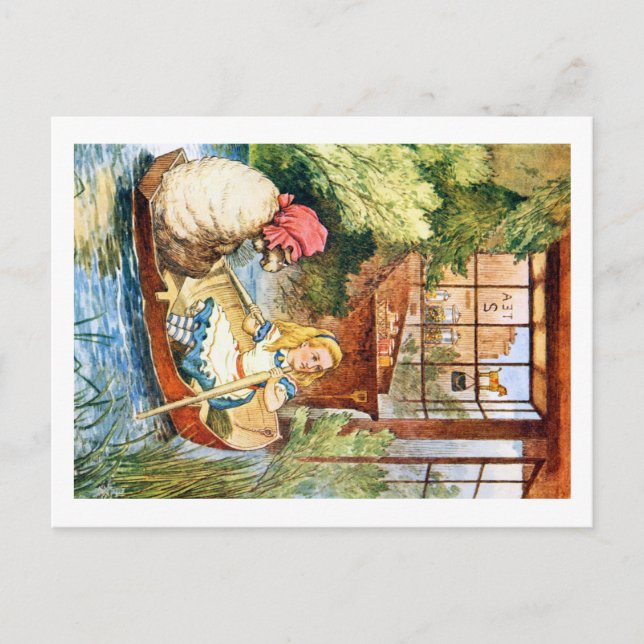 Carte Postale Alice Watched as the Old Woman Turned into a Sheep (Devant)