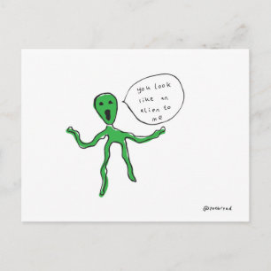 carte postale alien
