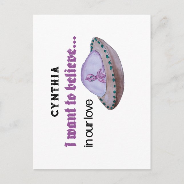 Carte Postale Alien amour valentine (Devant)