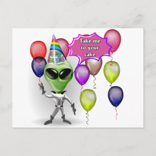 Carte Postale Alien d'anniversaire