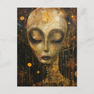 Carte Postale Alien dans le style Klimt