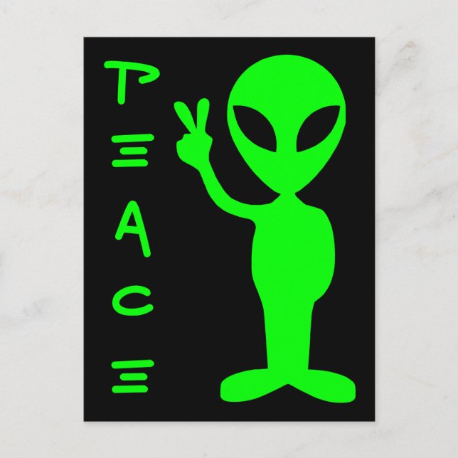 Carte Postale Alien de la paix (Devant)
