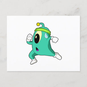 Carte Postale Alien en tant que coureur
