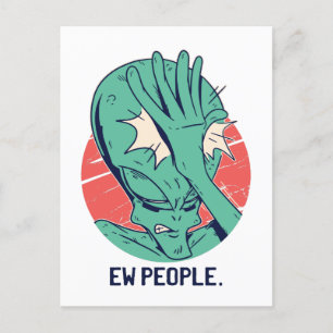 Carte Postale Alien Ew People