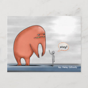 Carte Postale Alien & Monster pour animaux -