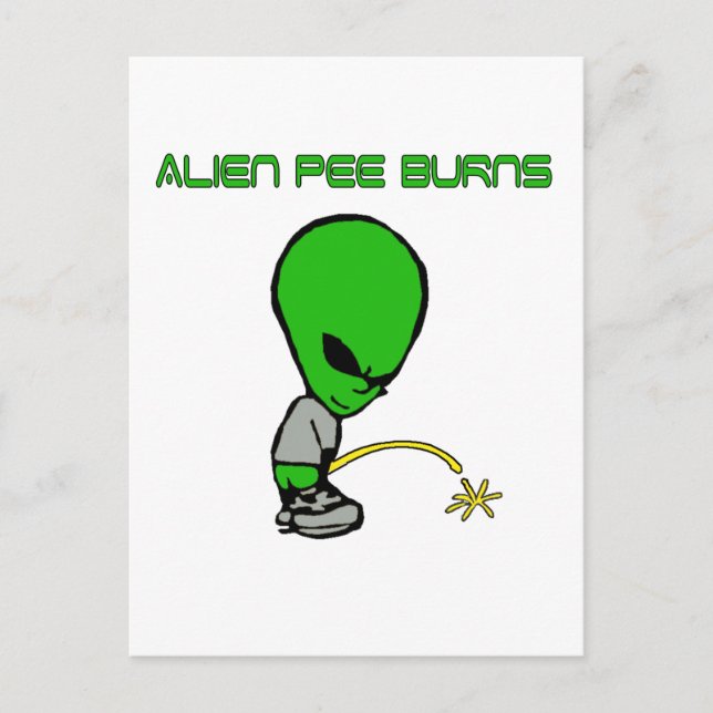 Carte Postale Alien Pee Burns (Devant)