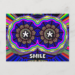 Carte Postale Alien - SOURIRE (vous pouvez changer les mots)