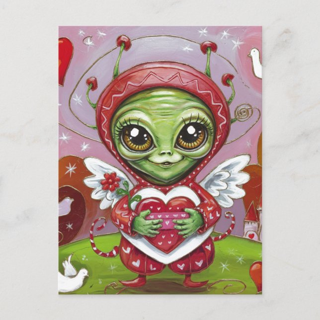 Carte Postale Alien Valentine (Devant)